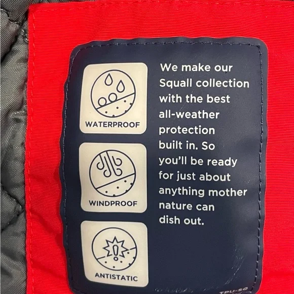 Lands End Red and Black Hooded Winter Jacket. Kids L 14-16 - Picture 4 of 9